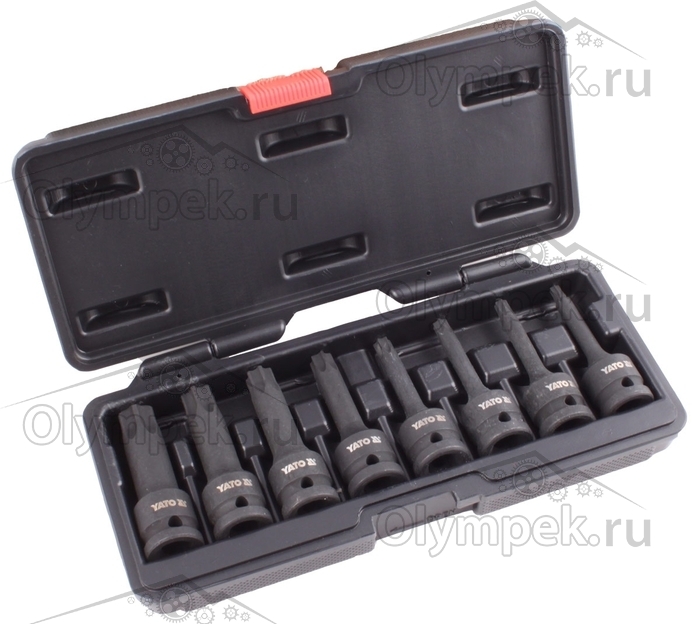 Набор torx 1 2. Набор Torx Yato 1\8. Набор бит Torx 1/2. Набор головок ударных 1/2", Torx t30-t80, 8 предметов. Набор ударных бит Torx.